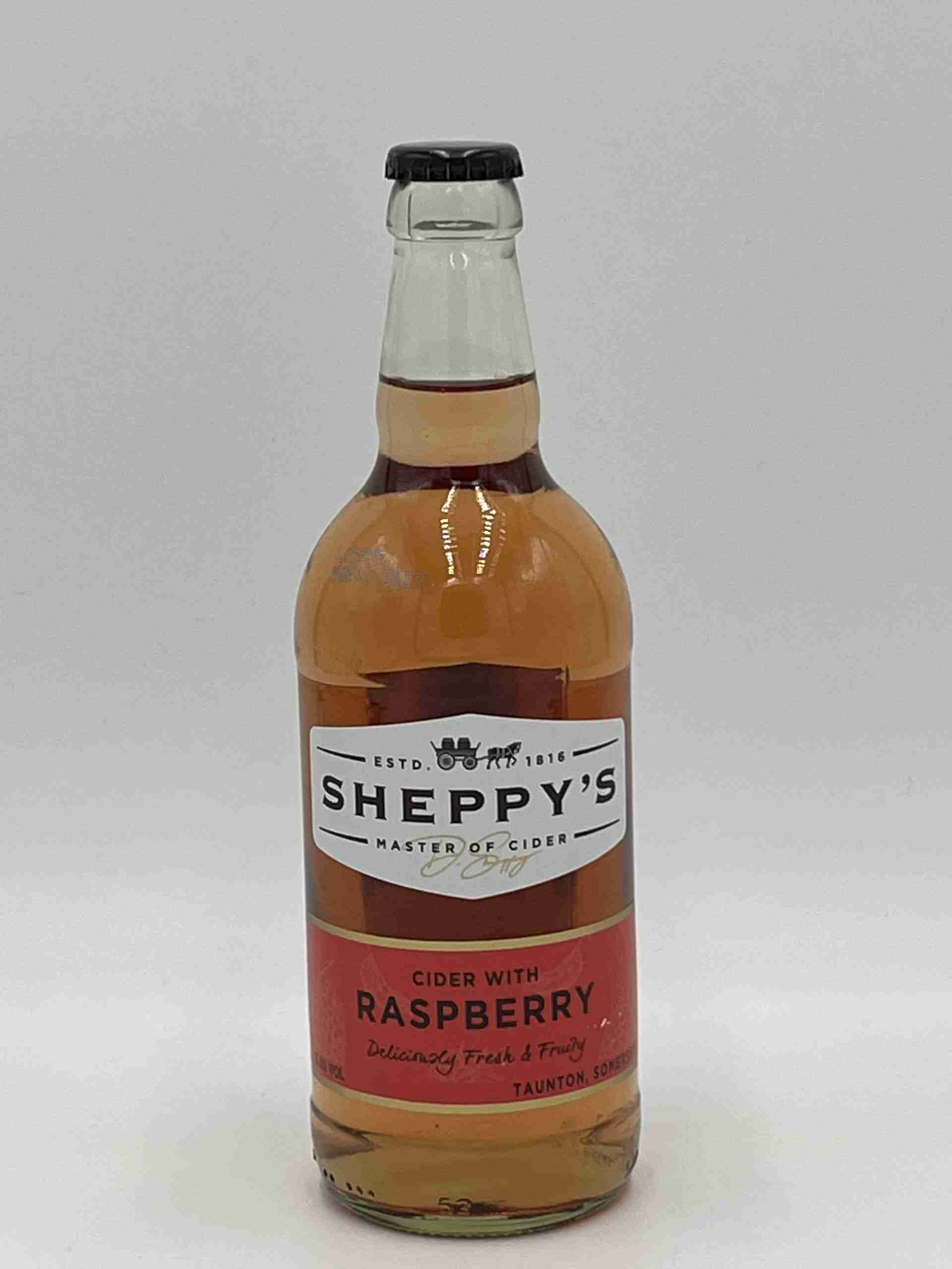 Sheppys-Raspberry-Cider-scaled-1.jpg Light and refreshing, with bright raspberry fruit and clean apple character. A naturally fruity cider with a fresh, easy-drinking finish.